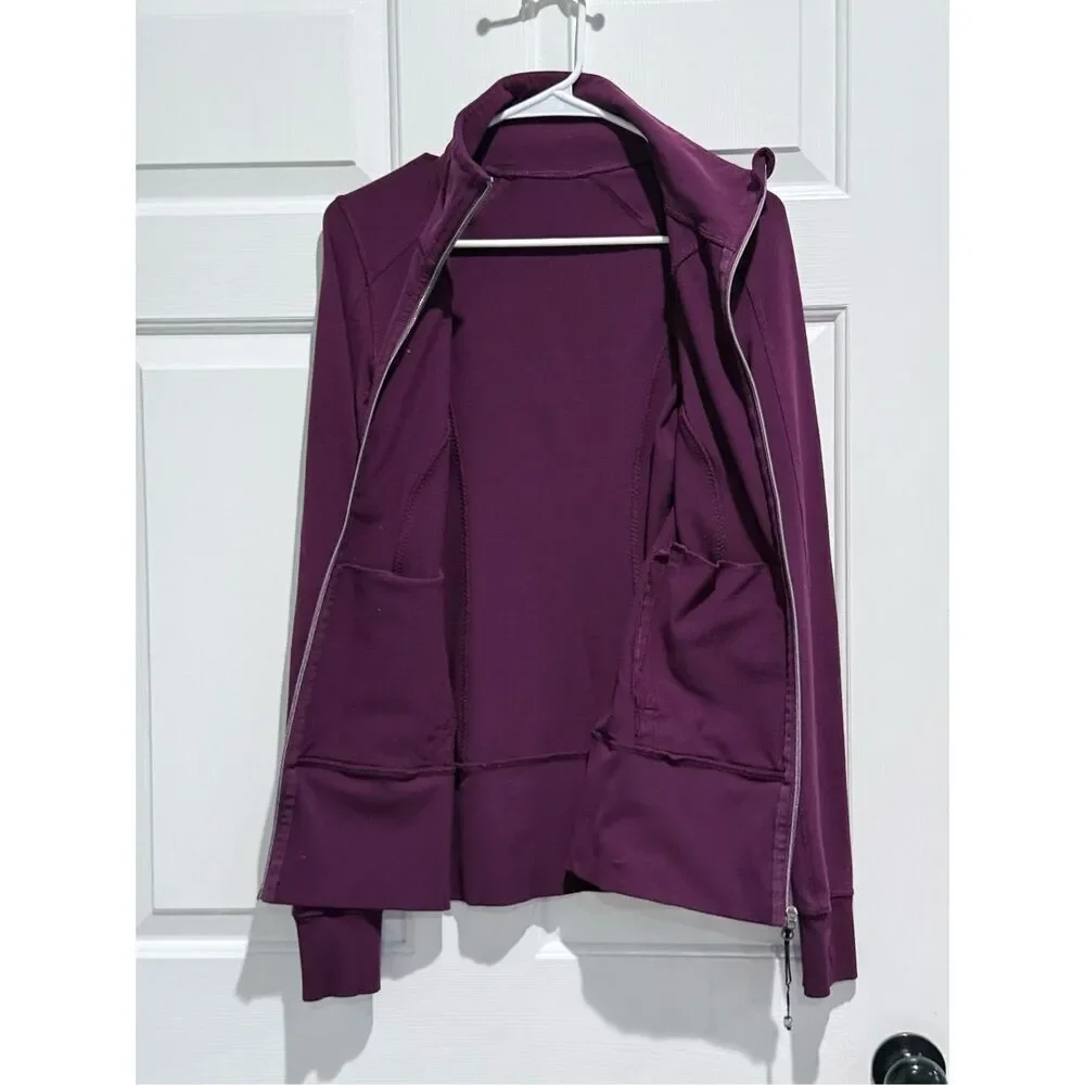 Lululemon Plum Asana Long Sleeve Relaxed Fit Yoga Gym Jacket Women's